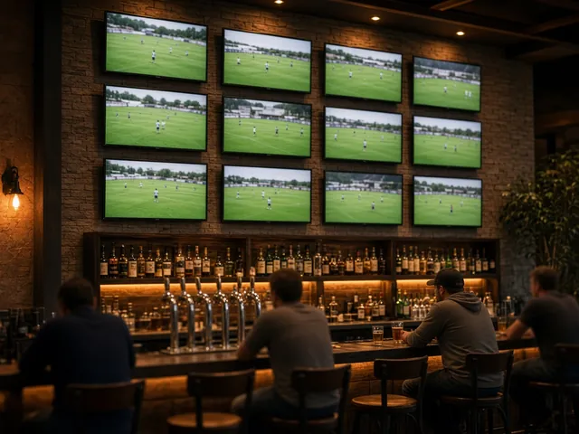 Sports bar TV wall